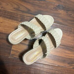 Boutique Cream Braided Women's Sandals